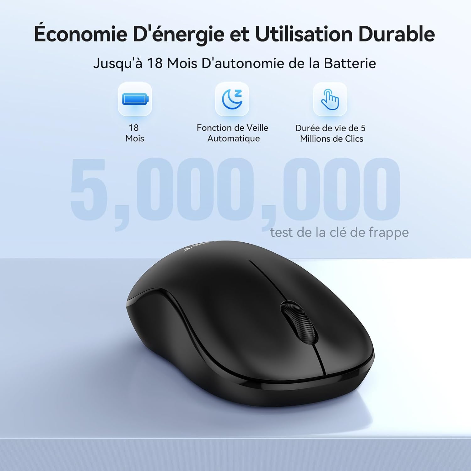 Detalle de TECKNET Souris sans Fil 3200 DPI — Silencieuse, Ambidextre et Ultra-Compacte