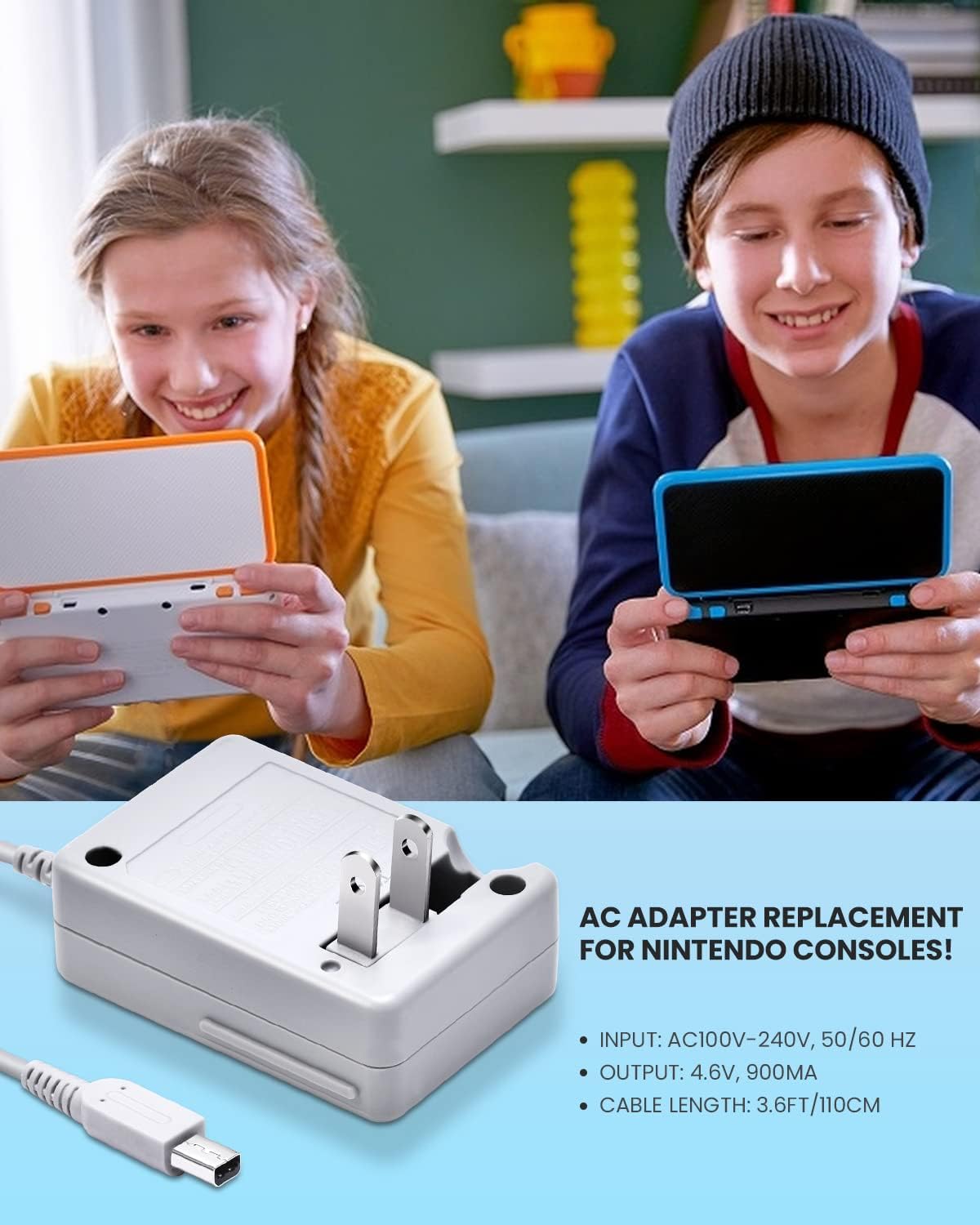Thumbnail 6 de VOYEE 3DS Charger 100-240V Wall Plug Adapter 🔌