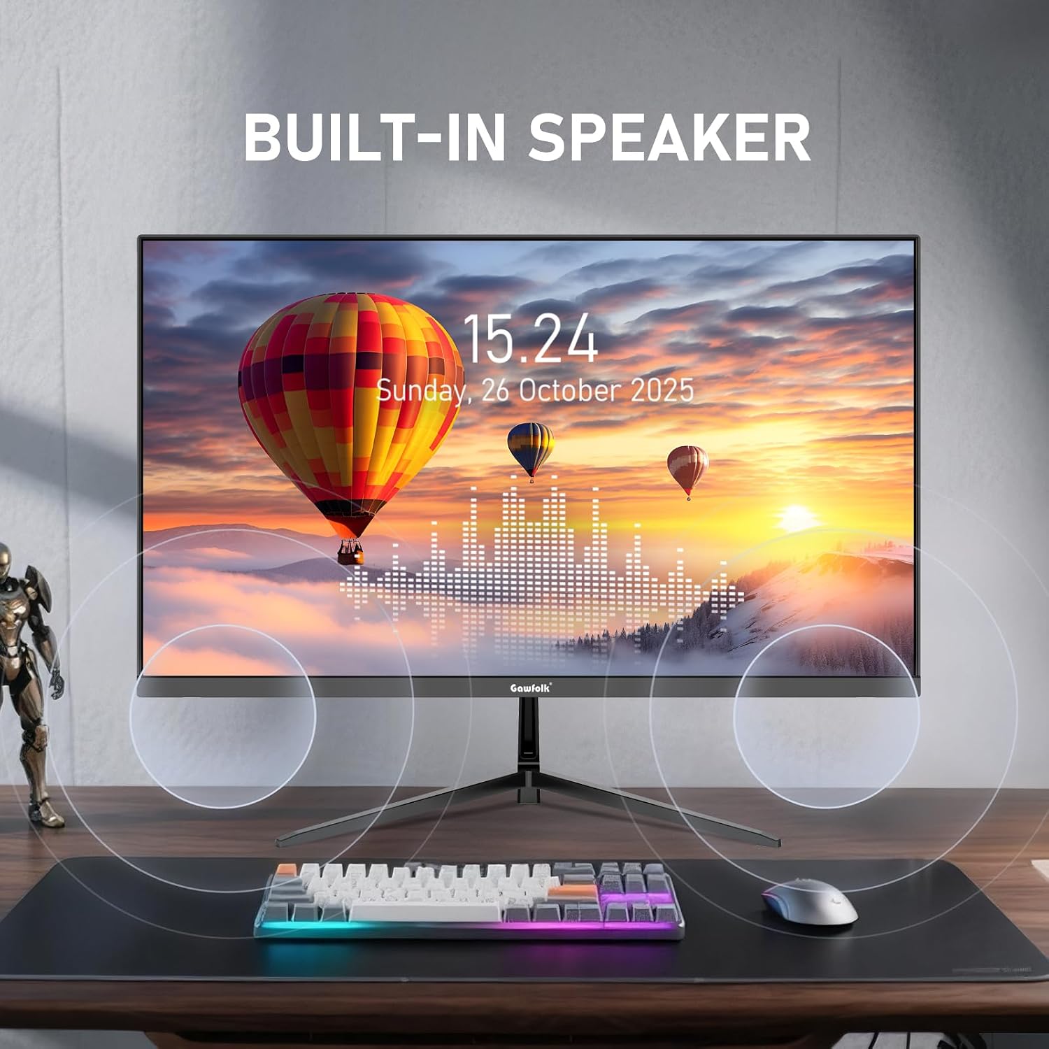 Thumbnail 3 de Gawfolk 27 inch IPS 2K QHD monitor 75Hz