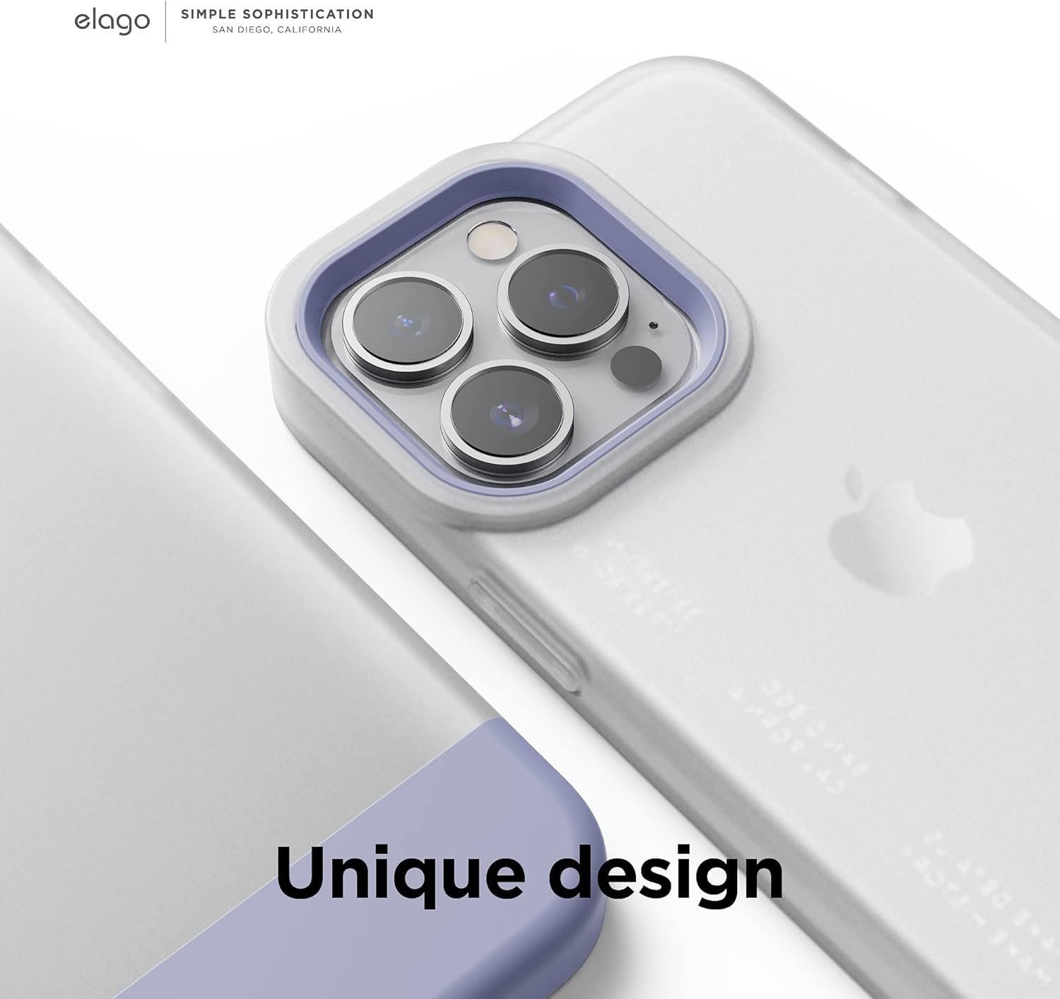 Thumbnail 2 de elago Glide Custodia Cover per iPhone 13 Pro (6.1") in TPU trasparente opaco/viola