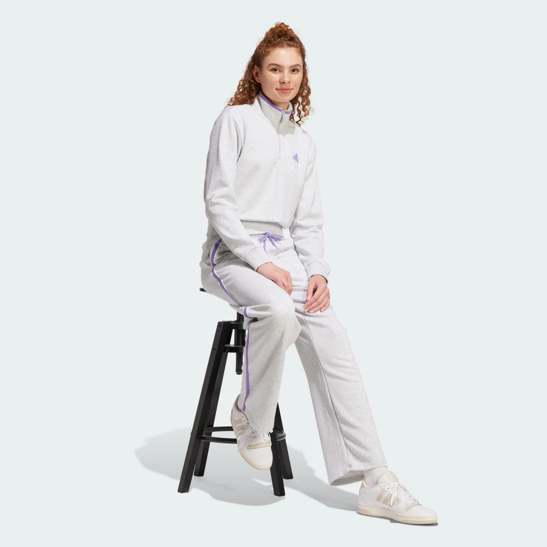 Detalle de Sudadera Essentials Color Pop French Terry Crop Quarter-Zip de Adidas
