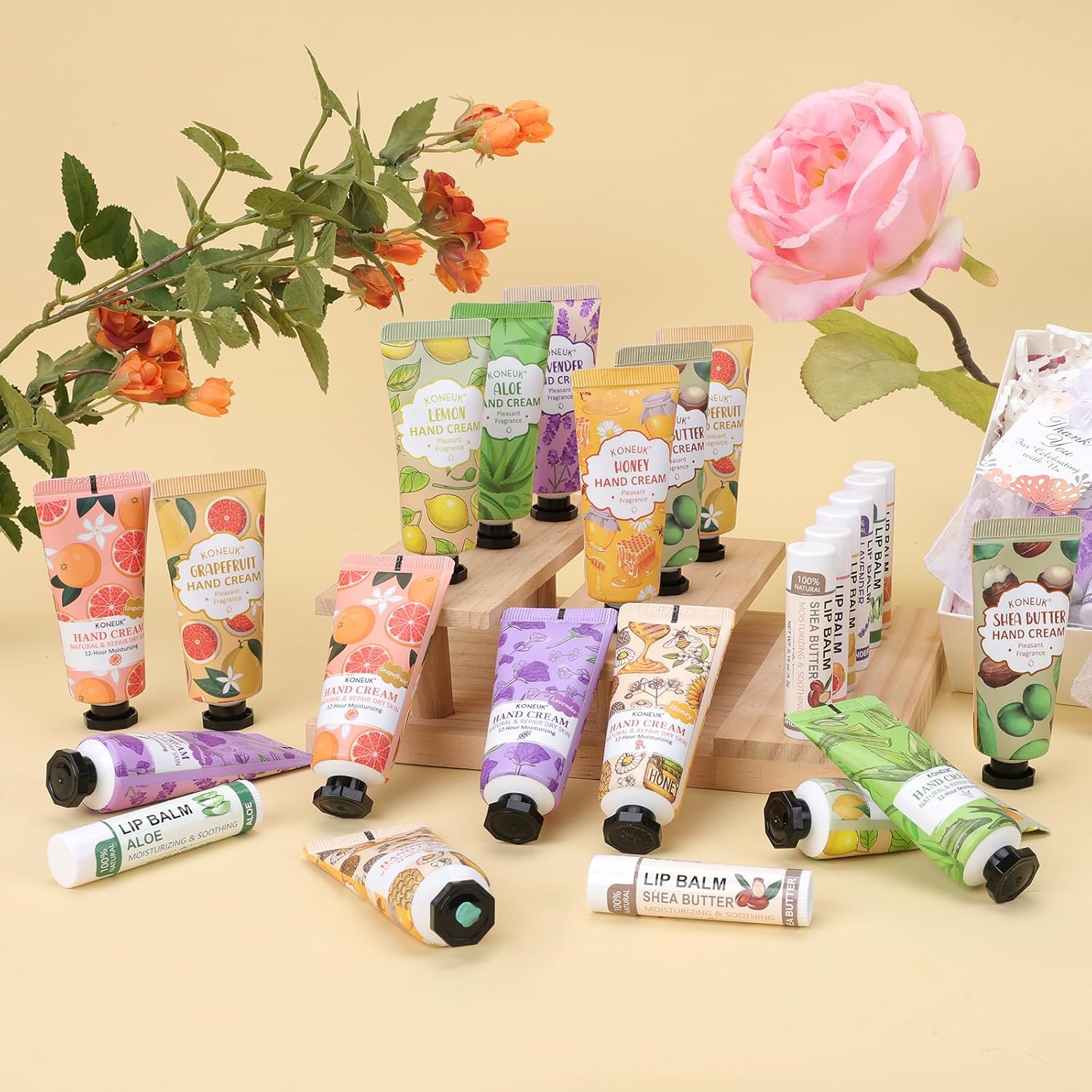 Thumbnail 6 de KONEUK 36-Pack Hand Cream and Lip Balm Bulk Gift Sets for Easter Baskets, Teachers, Nurses, and More