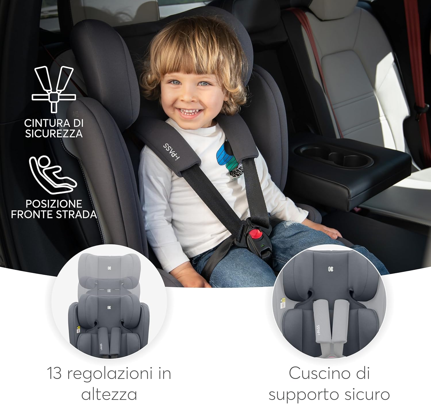Thumbnail 5 de KikkaBoo Seggiolino Auto 9-36 kg i-PASS