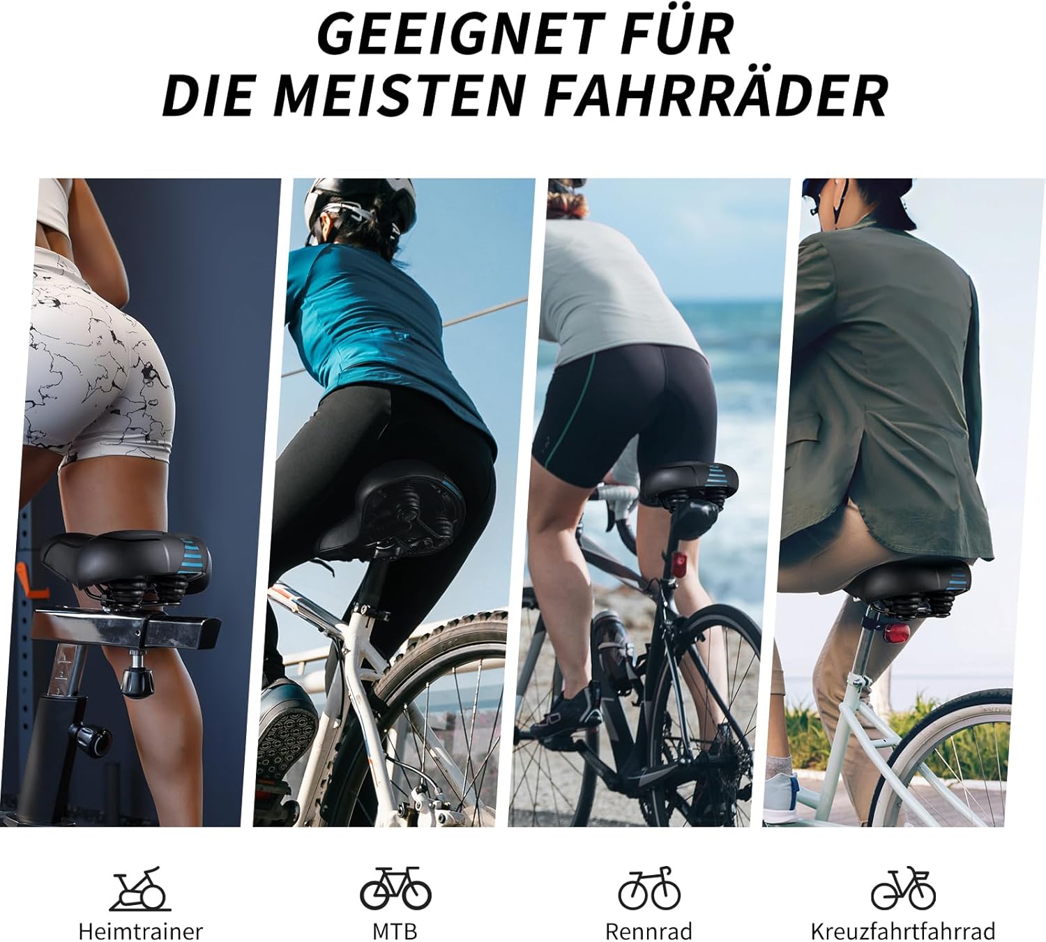 Thumbnail 6 de YOUNGDO Gel-Fahrradsattel: Ergonomischer Komfort mit wasserdichter Abdeckung