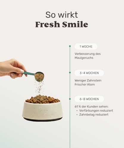 Detalle de mammaly Fresh Smile® Futtertopping Zahnpflege-Komplex – Zahnpflege-Topping für Hunde (bis 60 Tage)