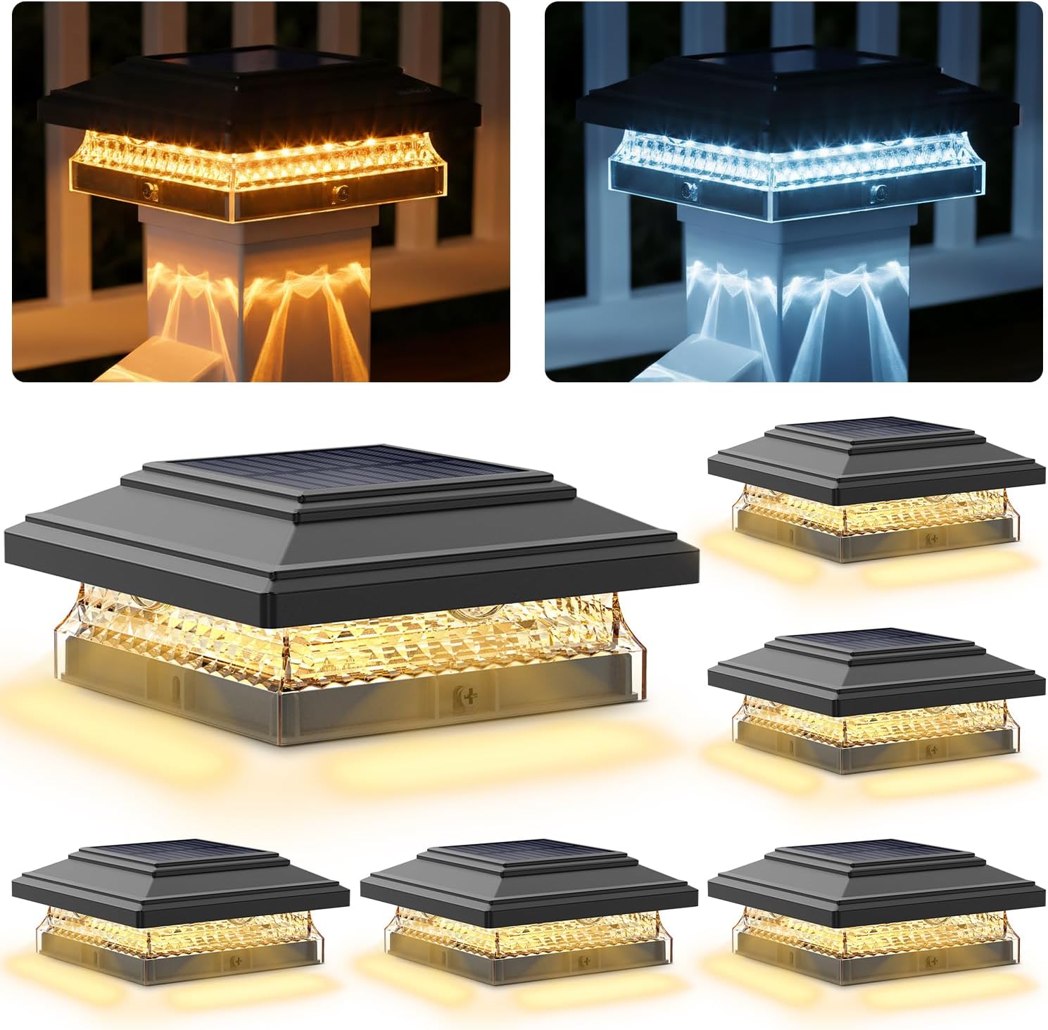 Thumbnail 6 de SIEDiNLAR Solar Post Cap Lights 12-Pack