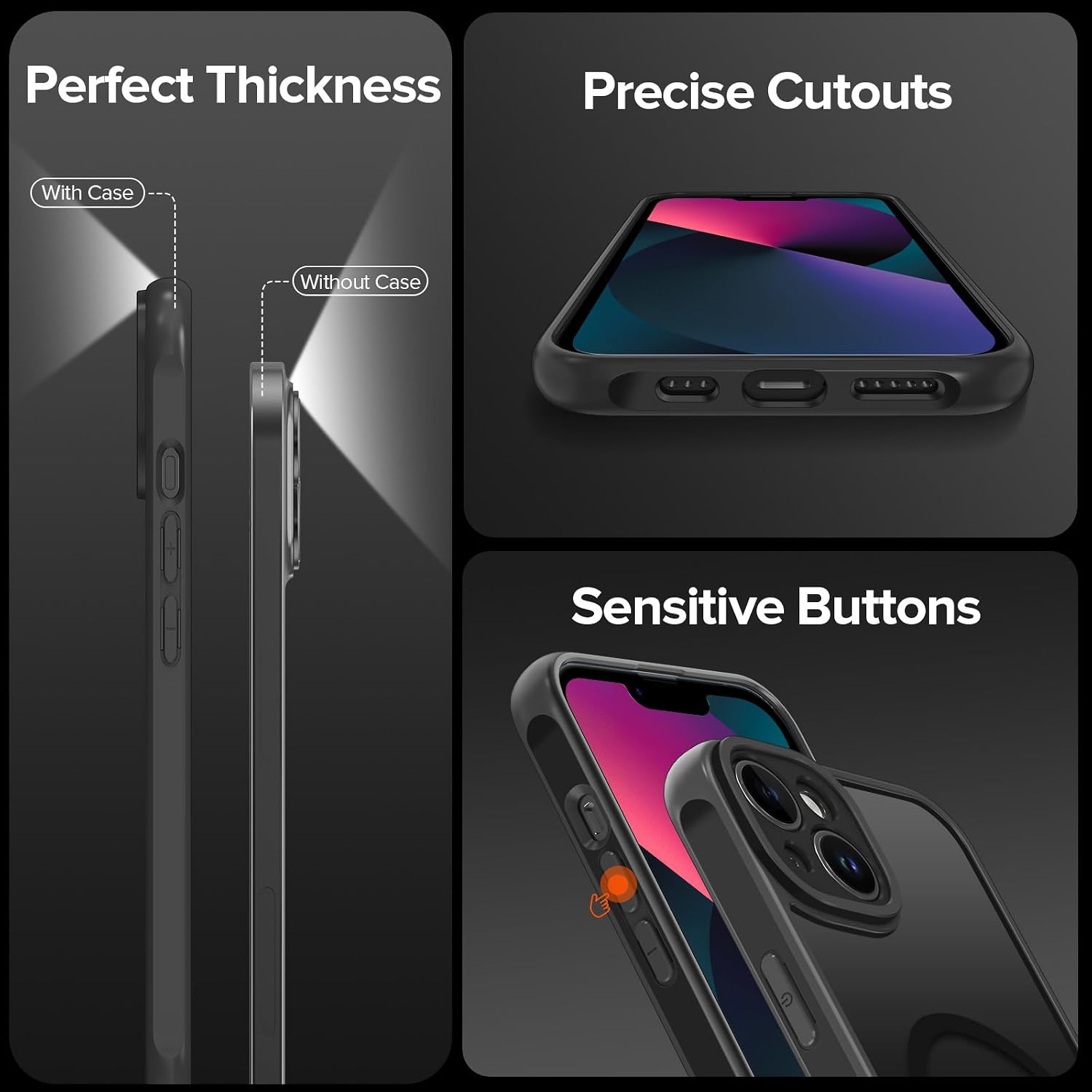 Thumbnail 6 de ivoler 3-in-1 Magnetic Case for iPhone 13 with 2 Pack Screen Protectors (MagSafe Compatible) – Slim, Shockproof & Matte-Black
