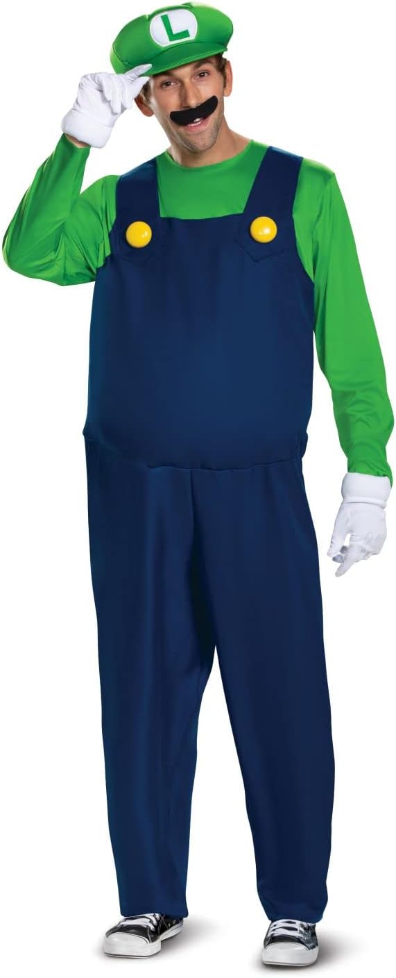 Detalle de Disguise Men's Plus-Size Luigi Costume