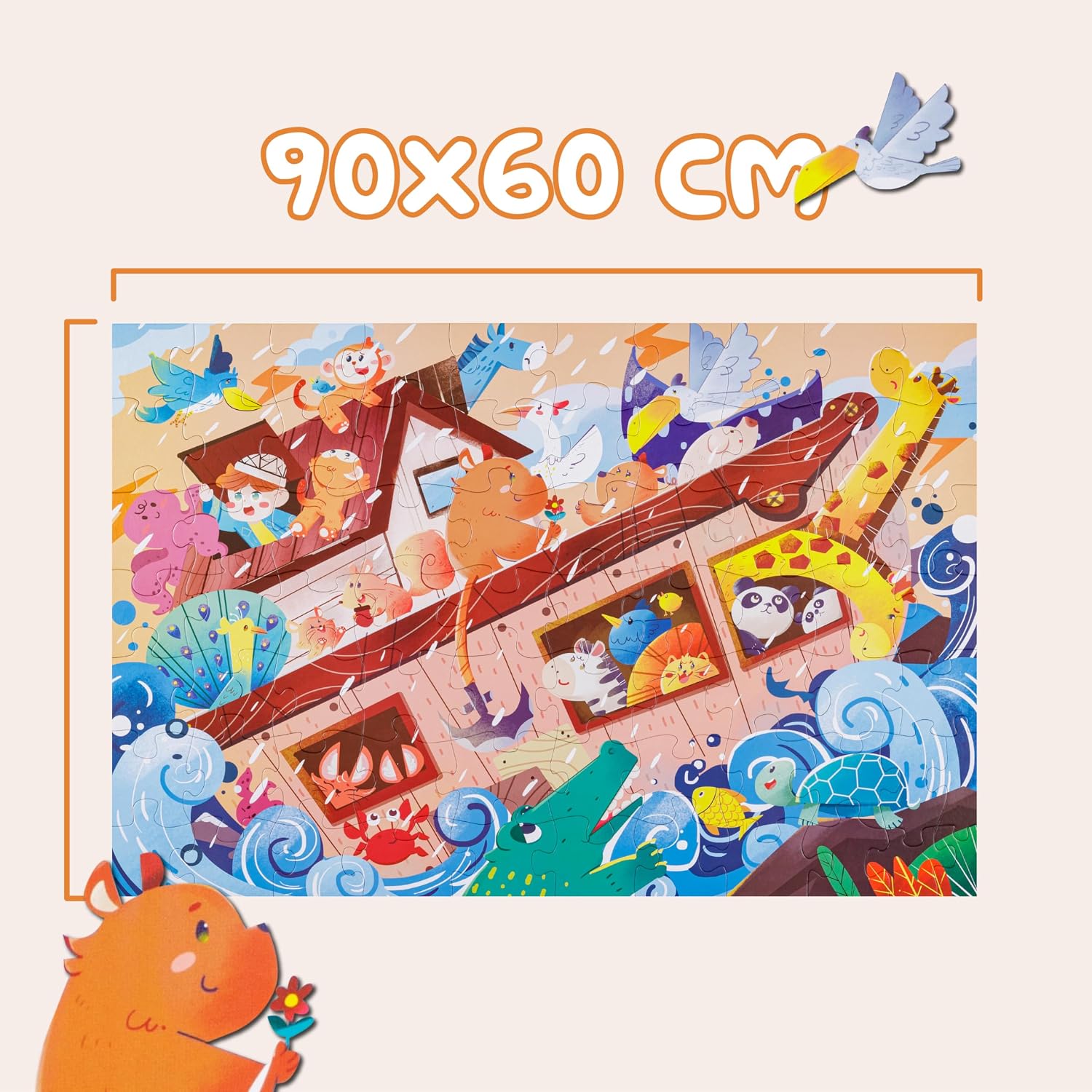 Detalle 1 de Baroni Toys Puzzle Arca di Noè 72 pezzi
