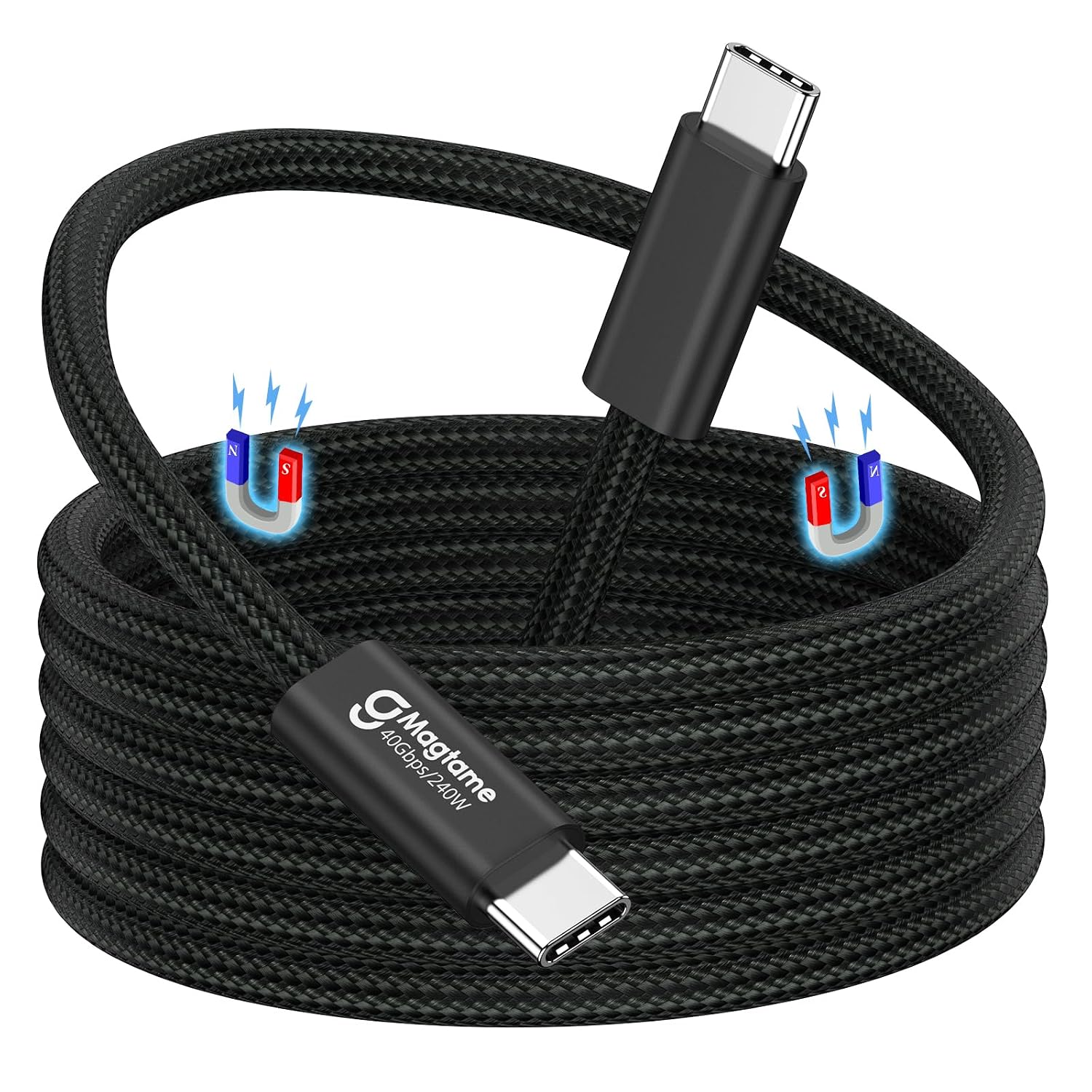 Detalle de USB 4 Kabel 240W – magnetisches USB‑C auf USB‑C Kabel, 2 m, 8K@60 Hz & 4K@144 Hz, bis 40 Gbps