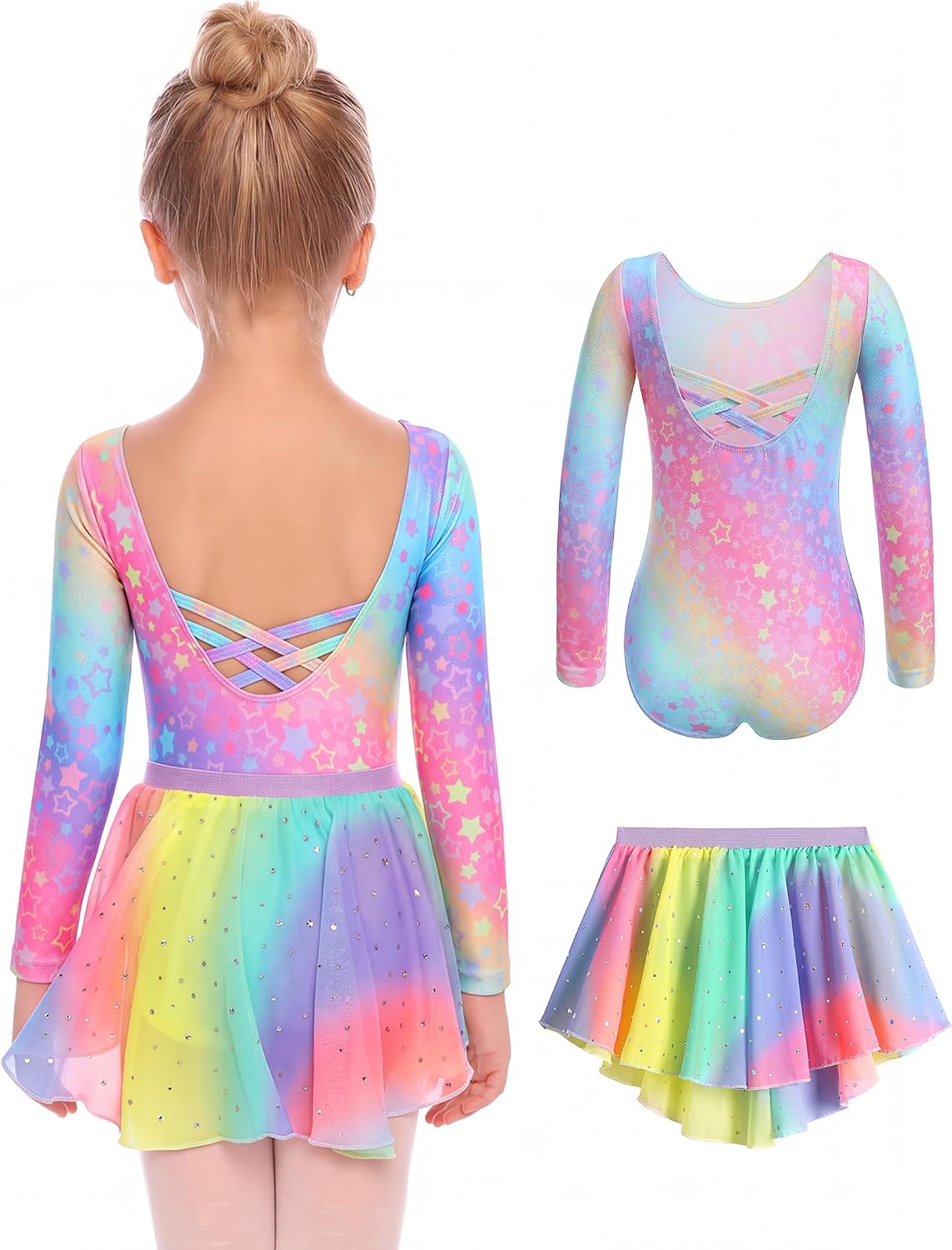 Detalle de Zaclotre Girls’ Ballet Leotard with Removable Skirt