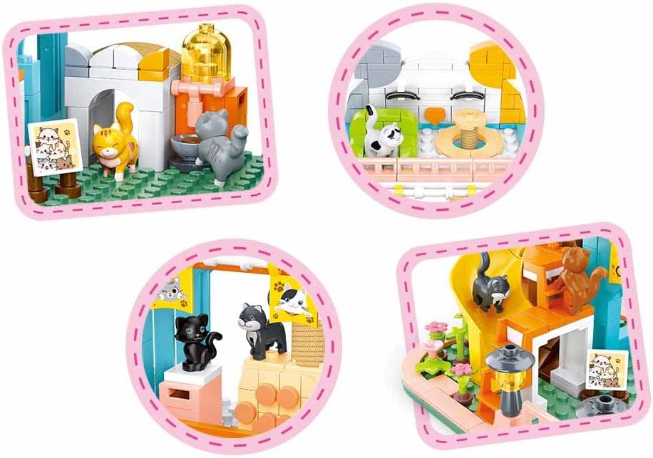 Detalle de Sluban M38-B1089 Girls Dream – Cat House, plastikowy zestaw konstrukcyjny