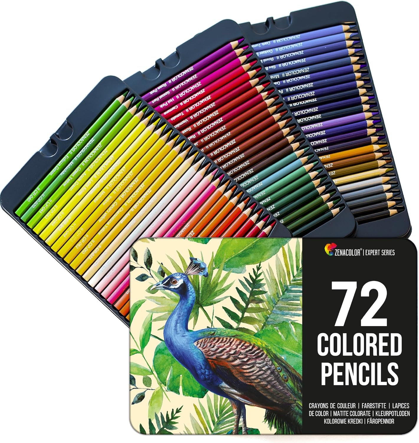 Detalle de Zenacolor 72 Colouring Pencils Metal Box 72