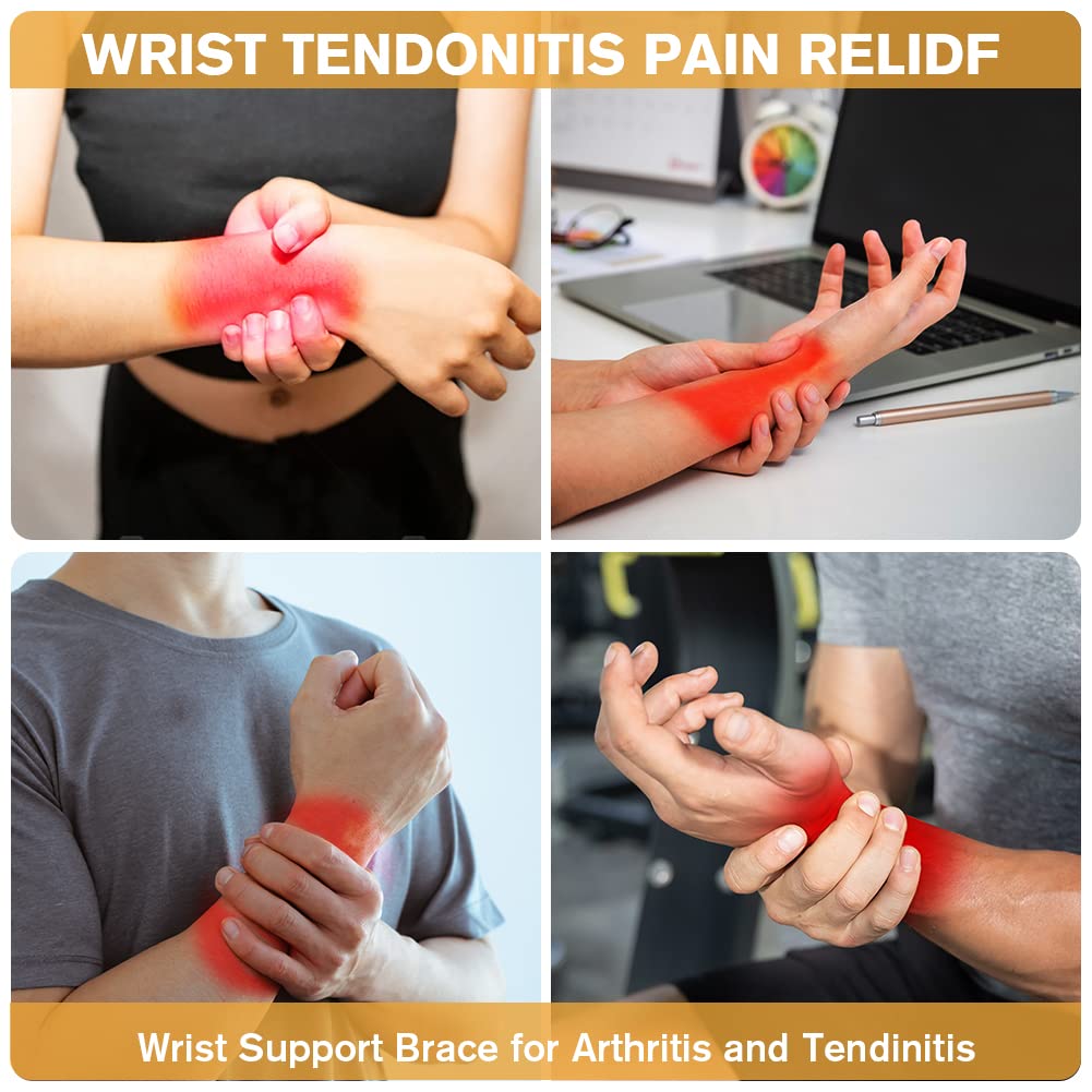 Thumbnail 6 de ACWOO Support de Poignet – Bande de Poignet ajustable, 1 paire, soutien léger et flexible