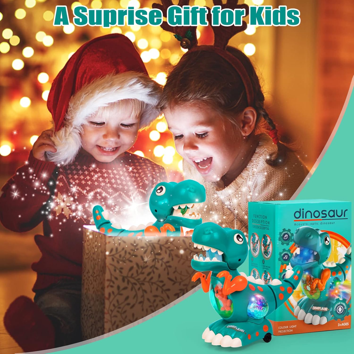 Thumbnail 6 de Highttoy Baby Musical Light Crawling Dinosaur Toy