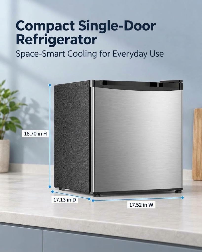 Detalle de COWSAR BC-46B 1.6 Cu. Ft. Mini Fridge with Reversible Door