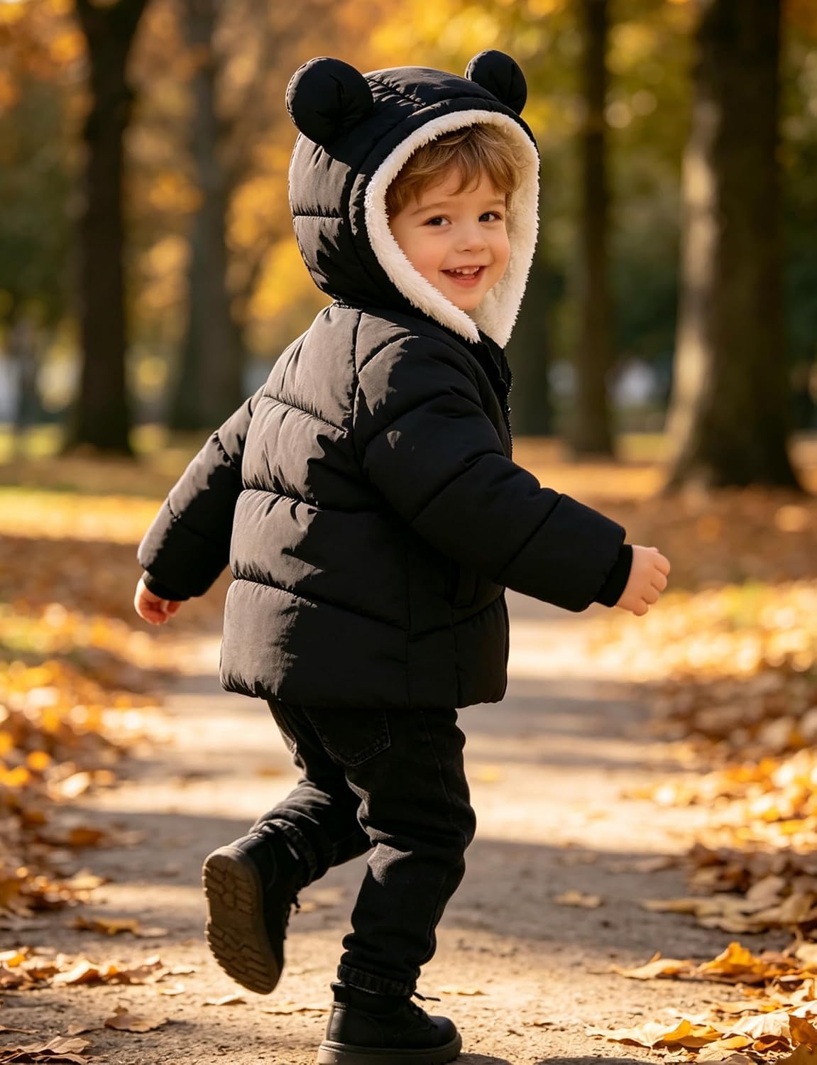 Detalle 2 de Toddler Fleece Jacket with Hood, 6M-5T