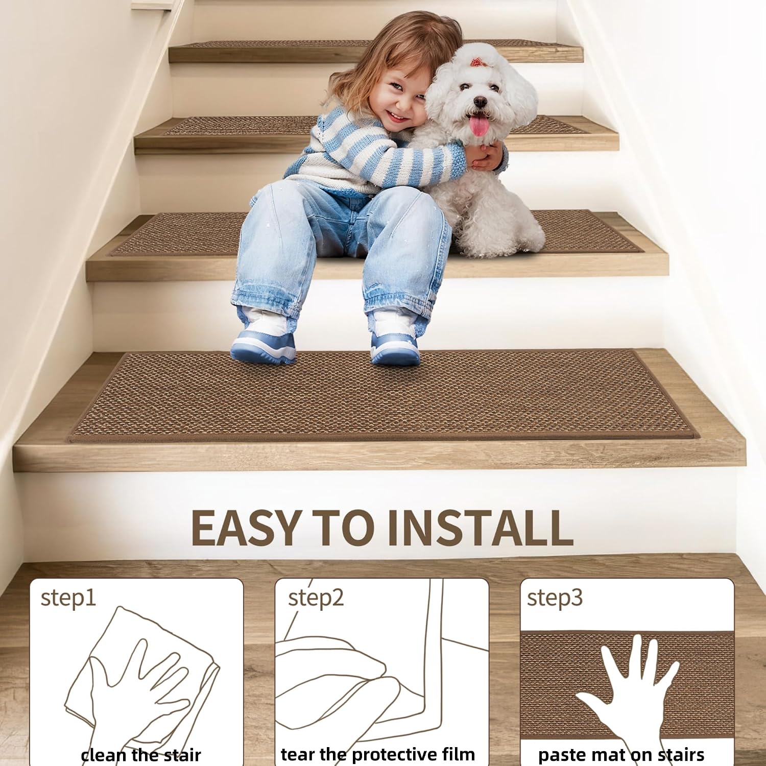Thumbnail 4 de BONACA Linen Stair Treads 30 x 8 Inch