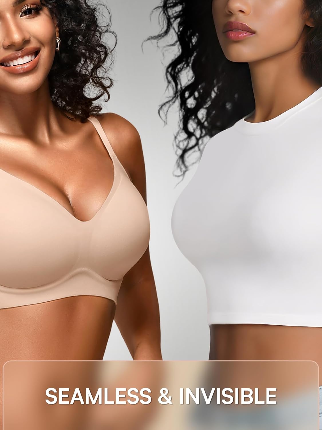 Thumbnail 3 de Cuteio Wireless Jelly Bras for Women No Underwire - S-2XL Seamless Padded T-Shirt Bralette with Support