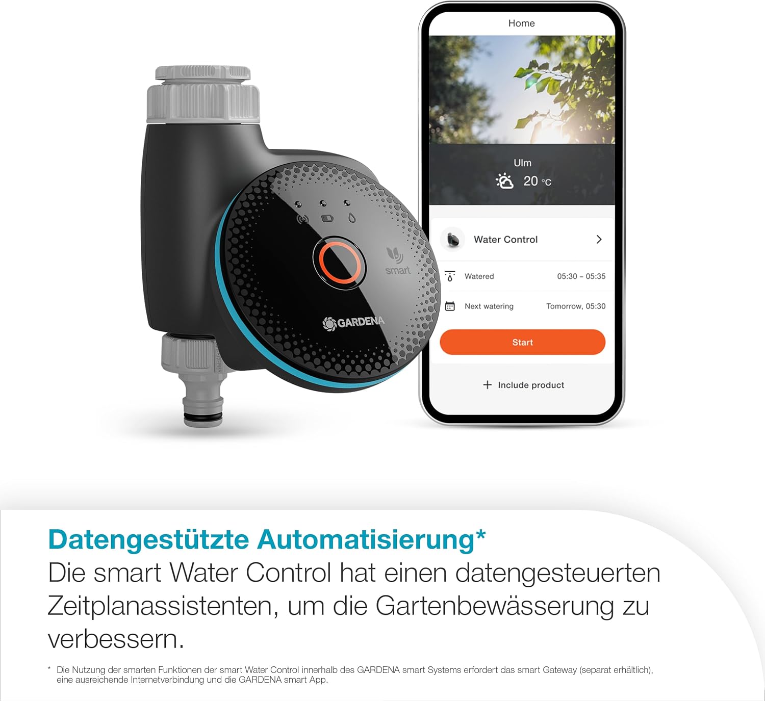 Thumbnail 1 de GARDENA smart Water Control Bewässerungssteuerung (19033-20) – datengesteuerte Automatisierung mit Frostwarnung