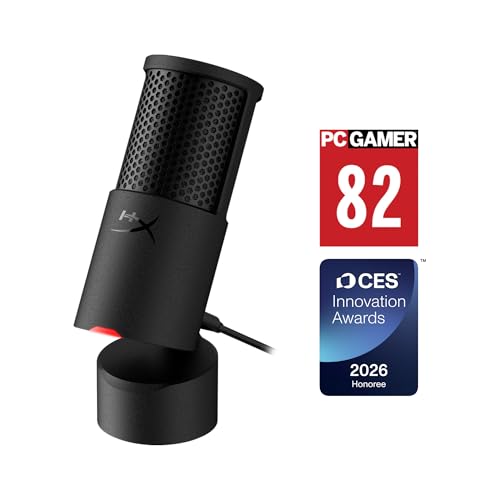 Detalle 2 de HyperX Solocast 2: micrófono USB cardioide para streaming y podcast en negro
