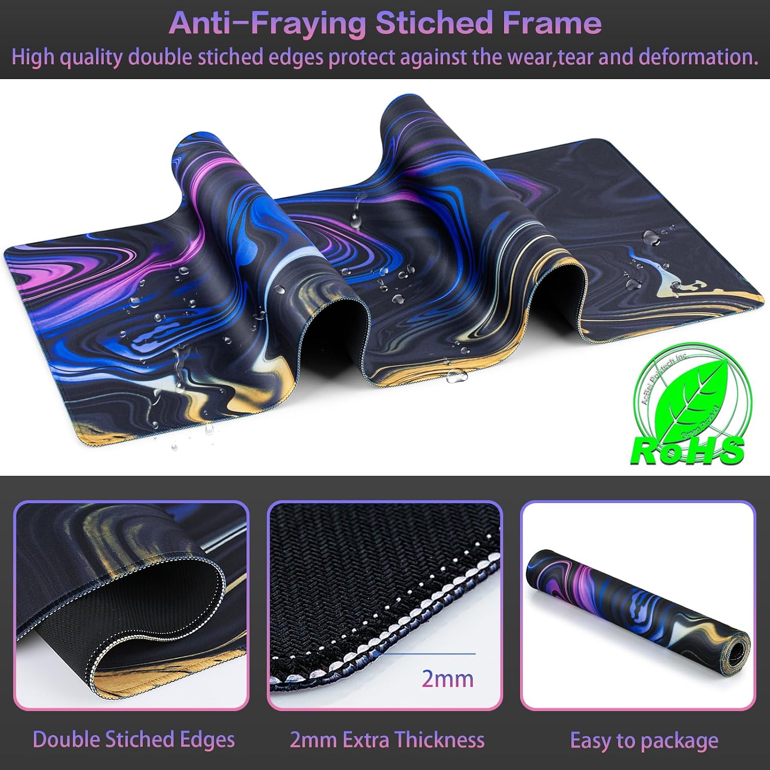 Thumbnail 5 de Canjoy Large Gaming Mouse Pad with Lycra Surface and Non-Slip Base