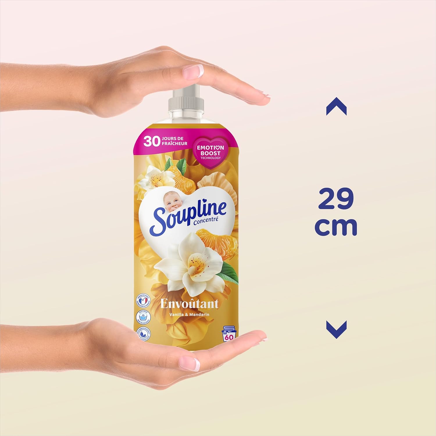 Thumbnail 6 de SOUPLINE Adoucissant Concentré Ultra Emotion – Vanille & Mandarine, Lot de 6 x 1,8 L