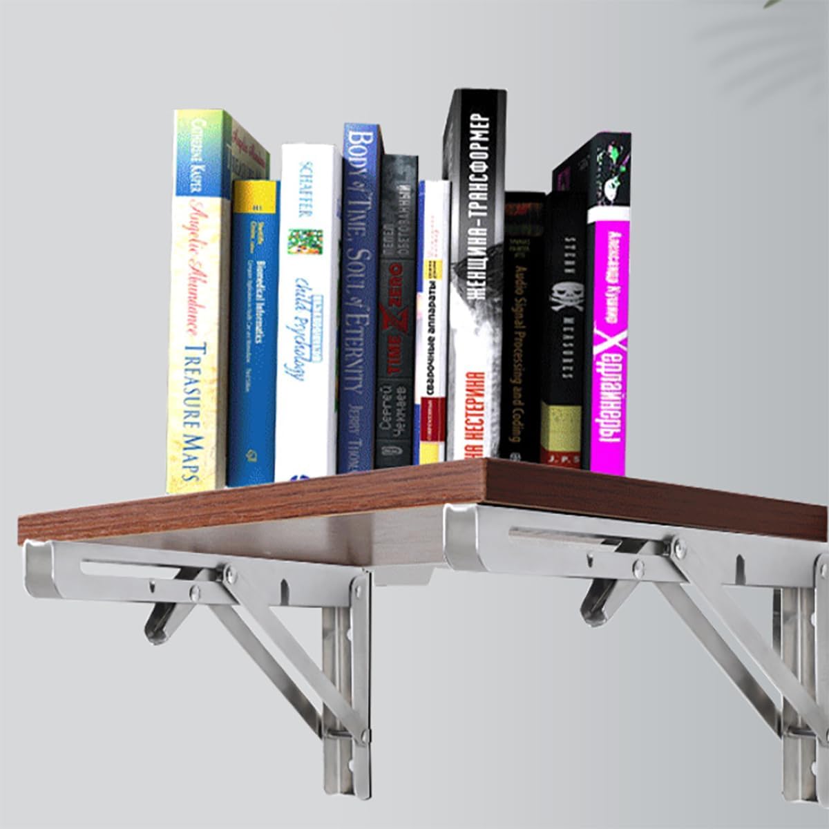 Detalle de MIKMAYTOO Folding Shelf Brackets, 14-inch