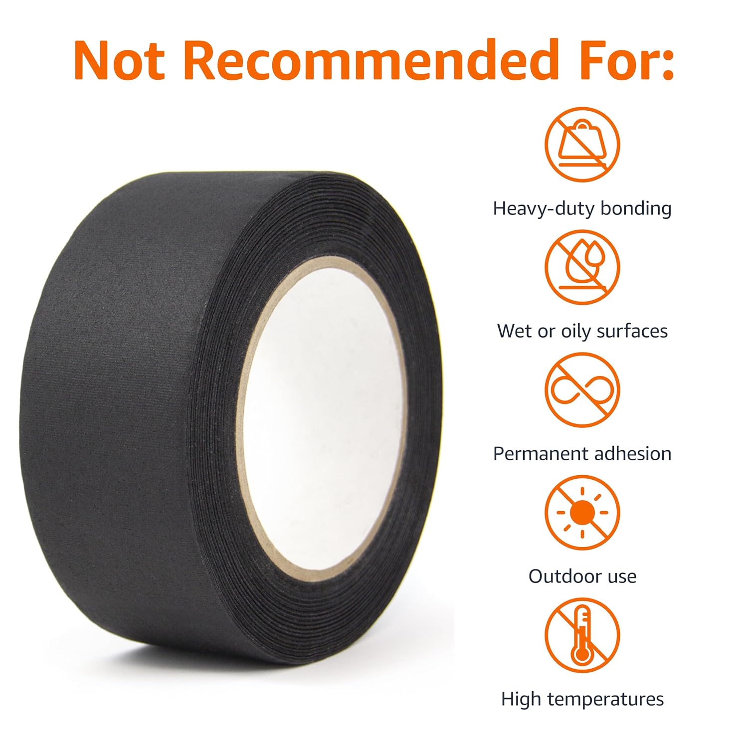 Thumbnail 3 de Amazon Basics No Residue Gaffers Tape for Photography, 2" x 90' (Black)