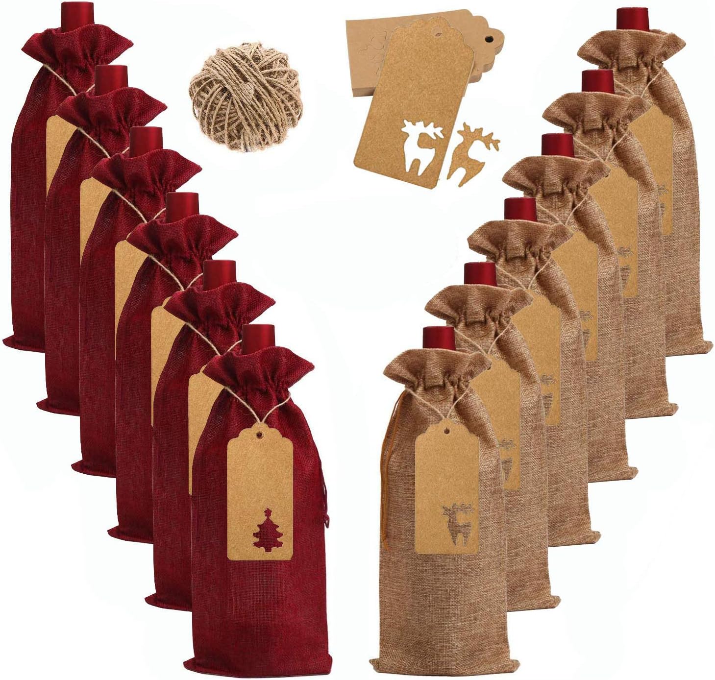 Thumbnail 6 de 6 Pcs Christmas Wine Bags 6-pack for Bottles ๐ท