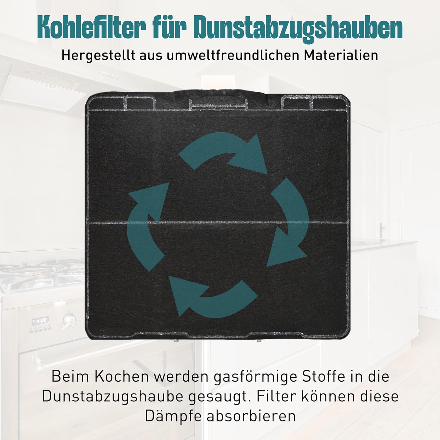Thumbnail 5 de 2 Aktivkohlefilter für Dunstabzugshauben (Kompatibel u. a. Bosch DHZ5325, Siemens LZ53251, Neff Z5101X1) – Ersatzset mit Geruchsfilter