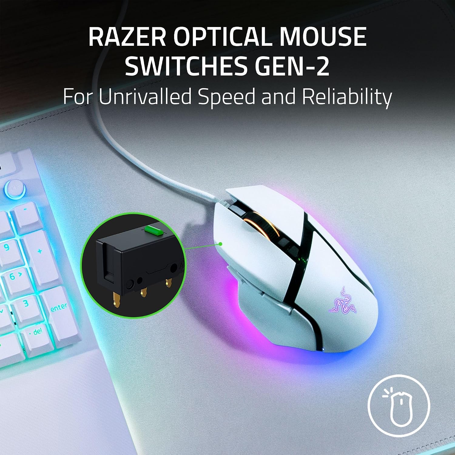 Detalle de Razer Basilisk V3 (Wired) – Customisable Ergonomic Gaming Mouse