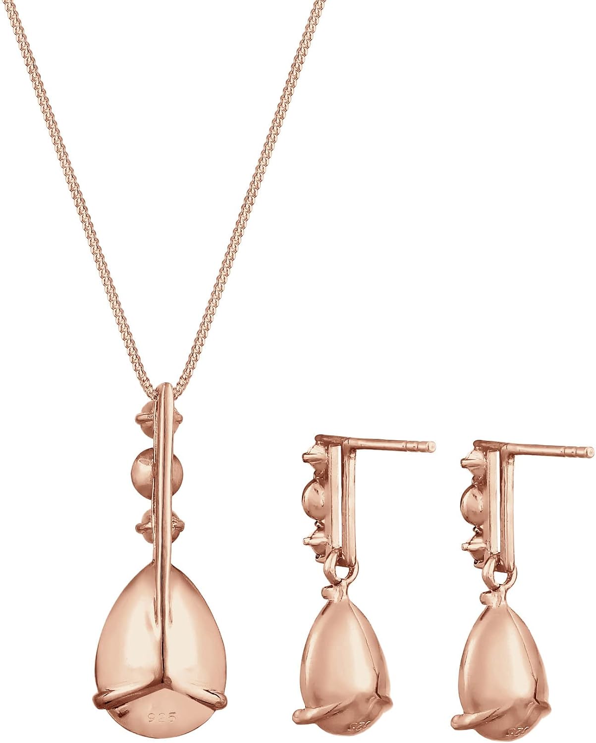 Thumbnail 3 de Elli Premium Tropfen Schmuckset Rosé Vergoldet