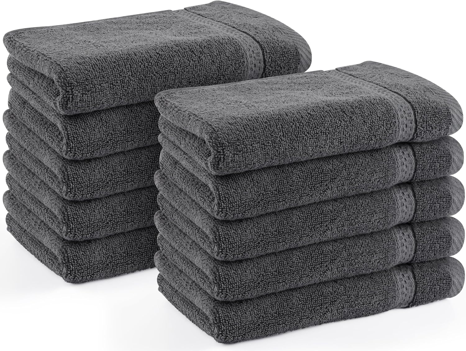 Detalle 1 de Utopia Towels gästhanddukar 30 x 50 cm, grå, 10-pack i bomull