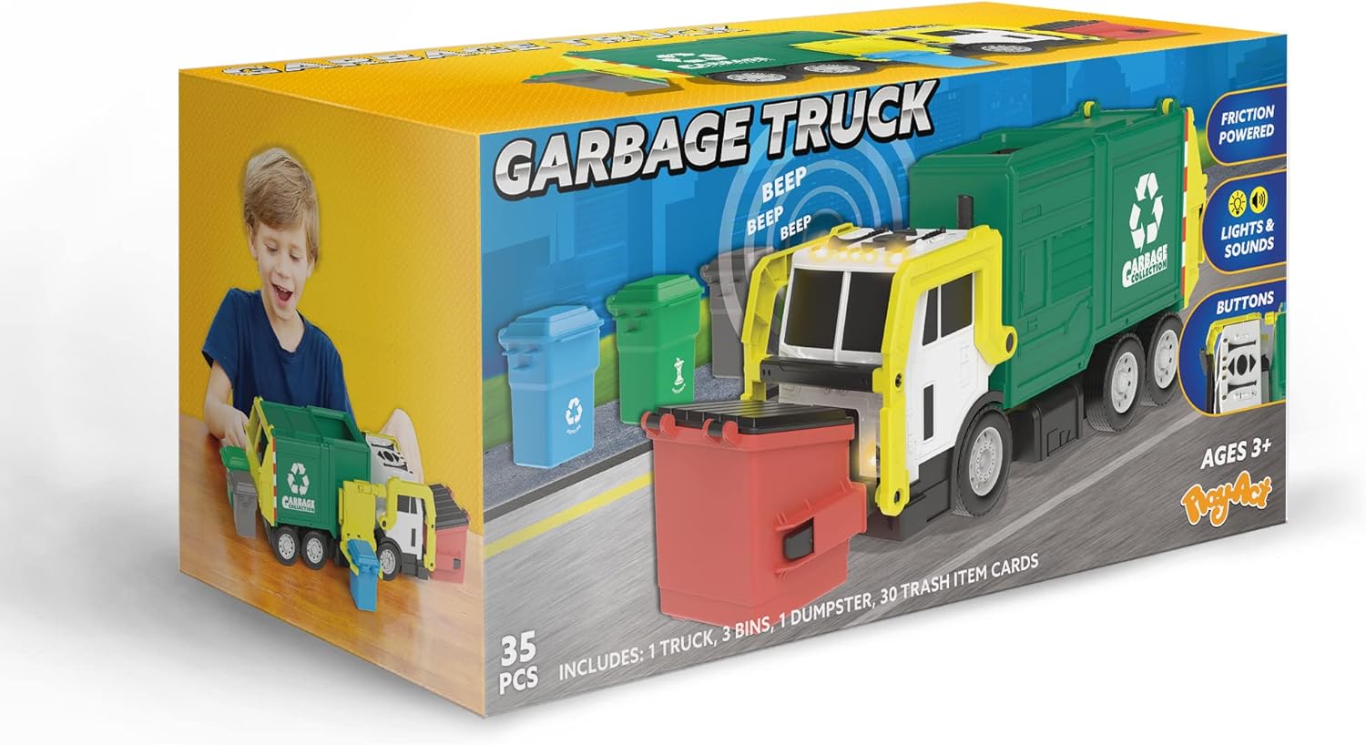 Thumbnail 6 de JOYIN Large Friction Powered Garbage Truck Toy set for kids 🚚