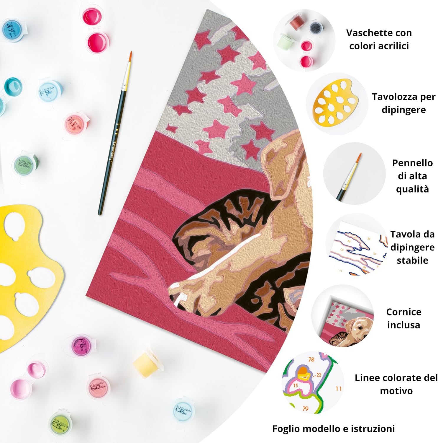 Detalle de Ravensburger CreArt Serie E dipingi per bambini 13x18 cm 🎨