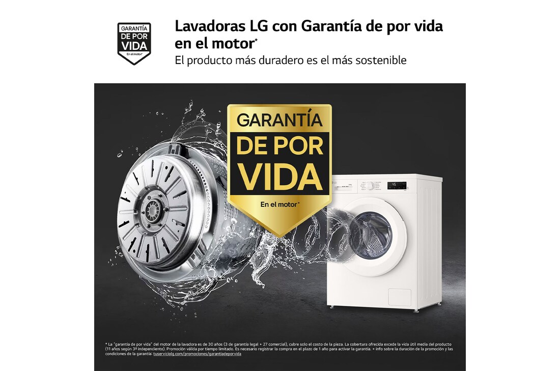 Detalle 2 de LG W4X1085NWH Lavasecadora 8/5 kg, 1.400 rpm
