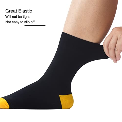 Detalle de WeciBor Men's Bamboo Smart Breathable Soft Casual Socks 6-Pack (Size 12-14)