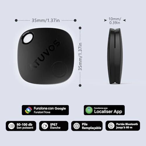 Thumbnail 7 de ATUVOS Air Tag Pro: Localizzatore Bluetooth dual-system per Android e iOS