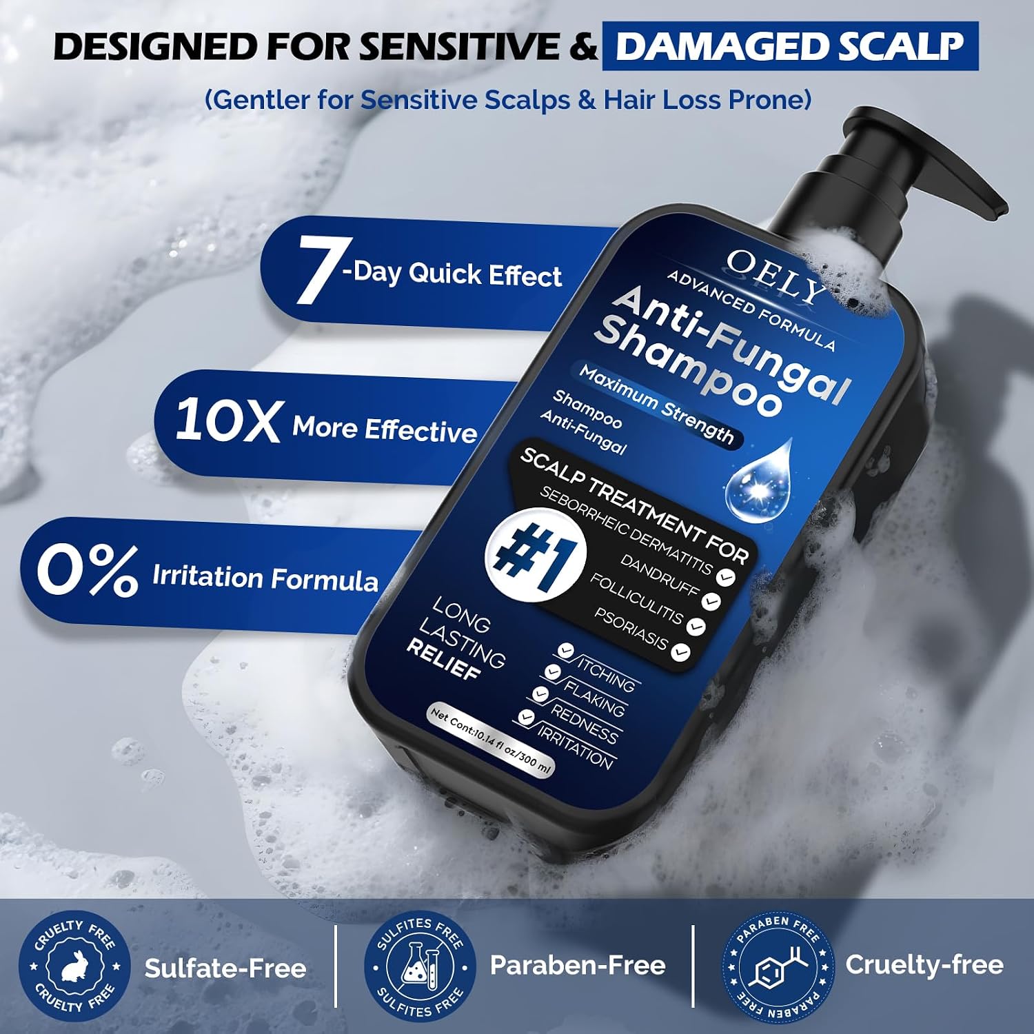 Detalle de Oely Antifungal Shampoo, 10.1 fl oz