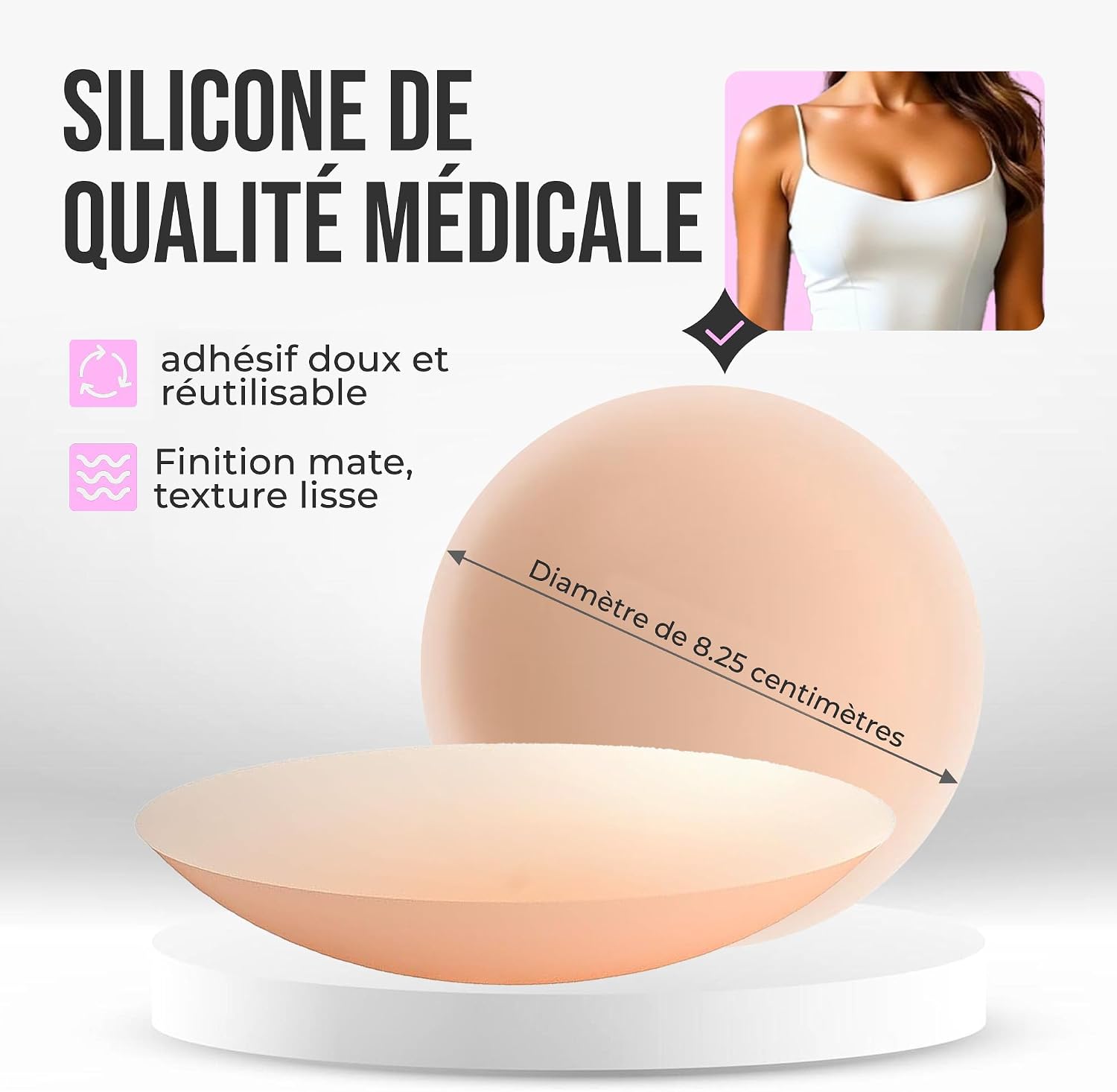 Thumbnail 6 de Go Nipless Couvre-tétons Invisibles en Silicone Réutilisables – Pastilles Adhésives Taille A-DD