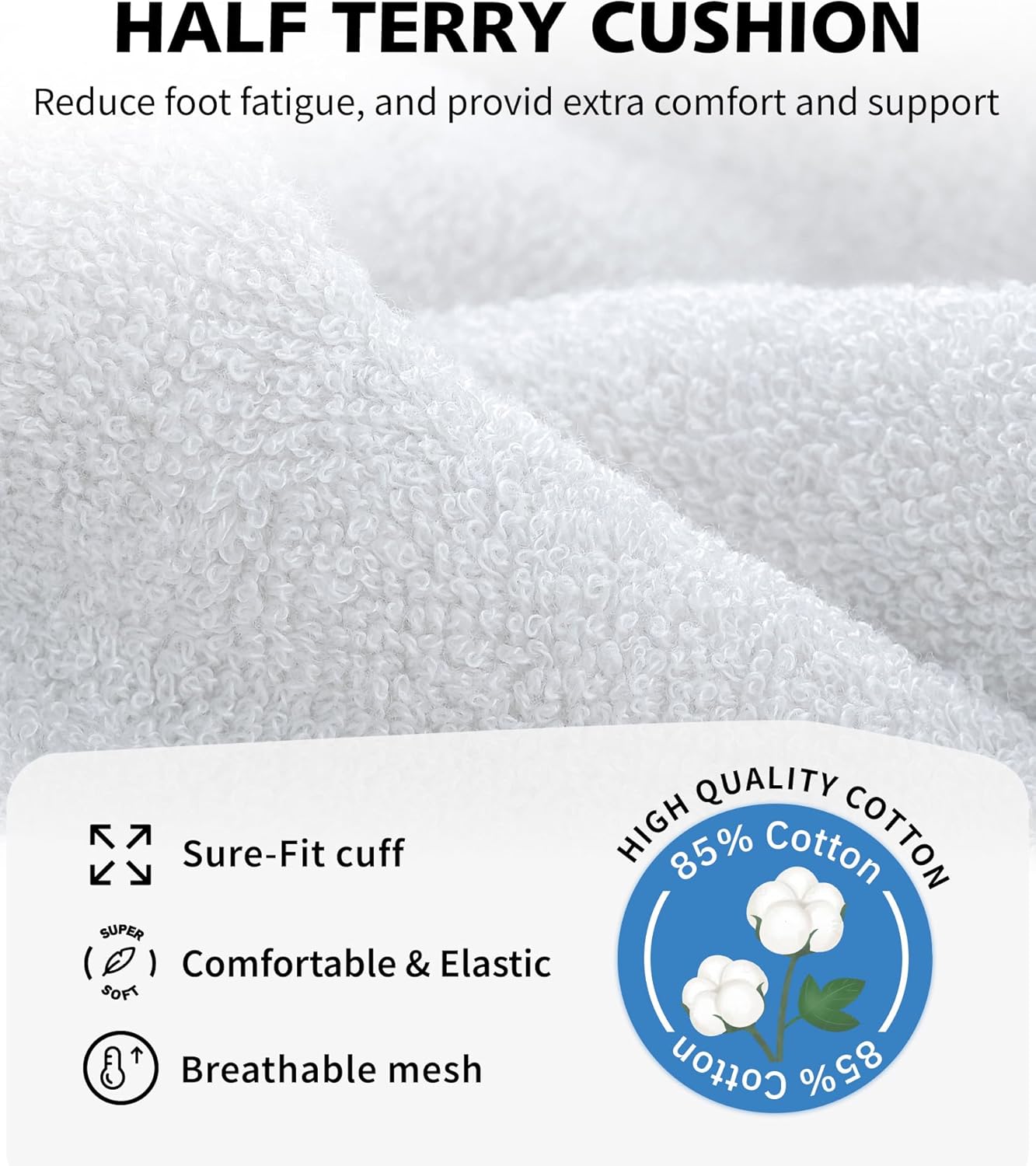 Thumbnail 5 de CLOSEMATE 7 paia calze corte sportive traspiranti uomo donna con supporto arco