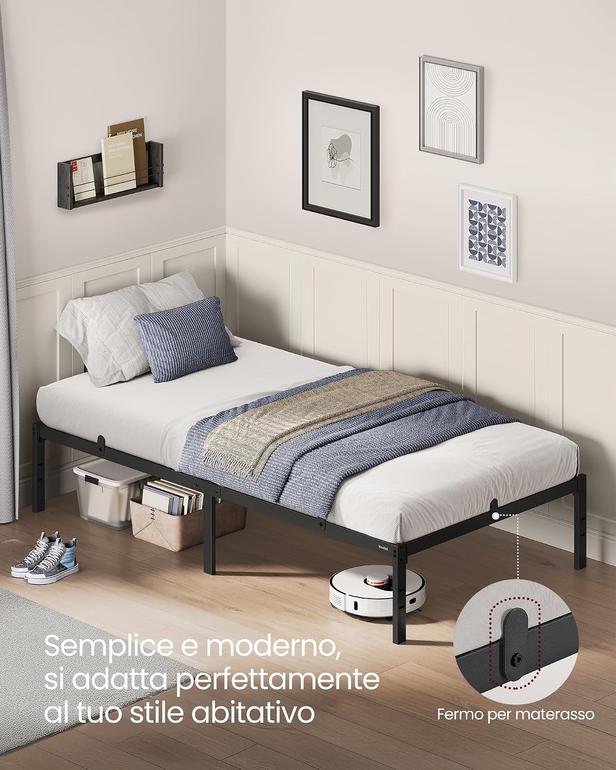 Thumbnail 6 de VASAGLE RMB131B01 Struttura letto singolo 90x190 cm