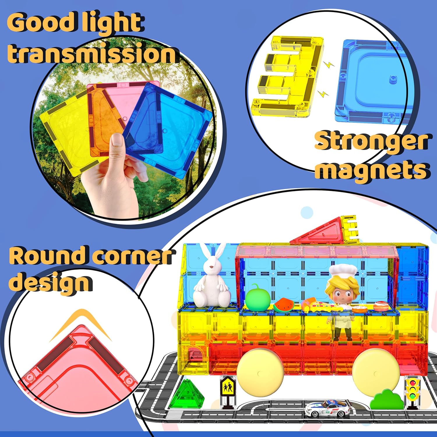 Thumbnail 3 de Magnetic Tiles Road Set 38pcs