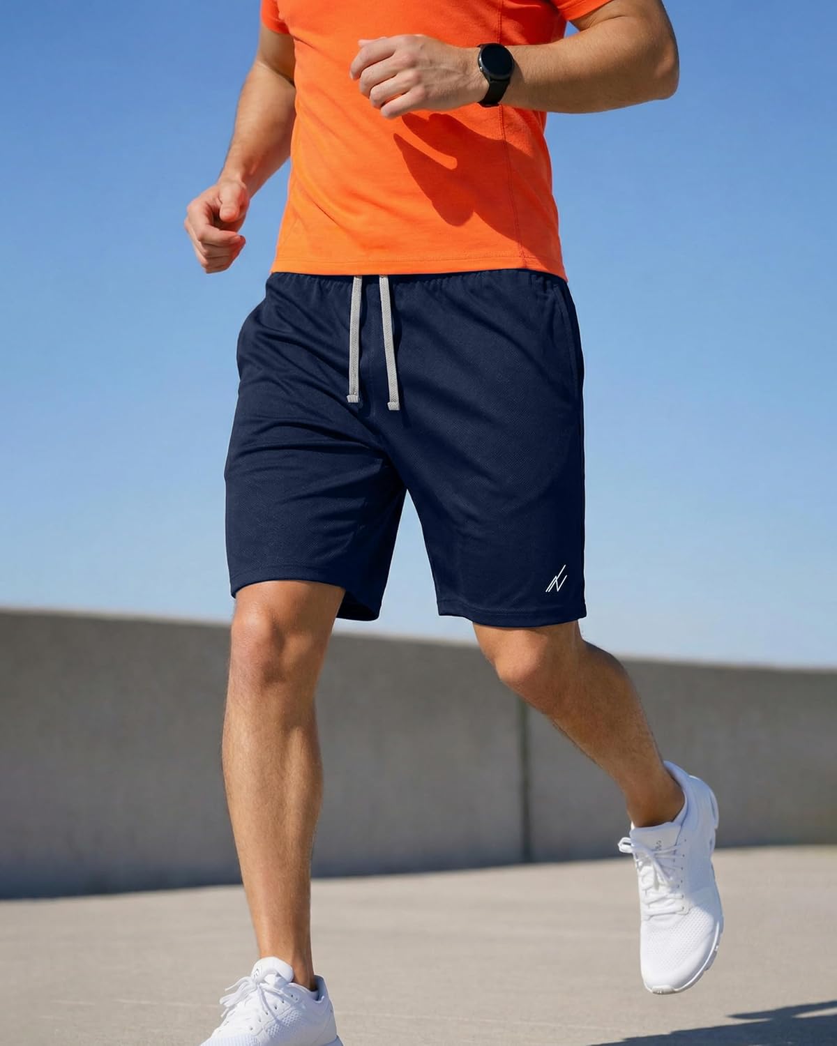 Detalle 1 de NY Threads sportshort voor heren, licht en sneldrogend met zakken