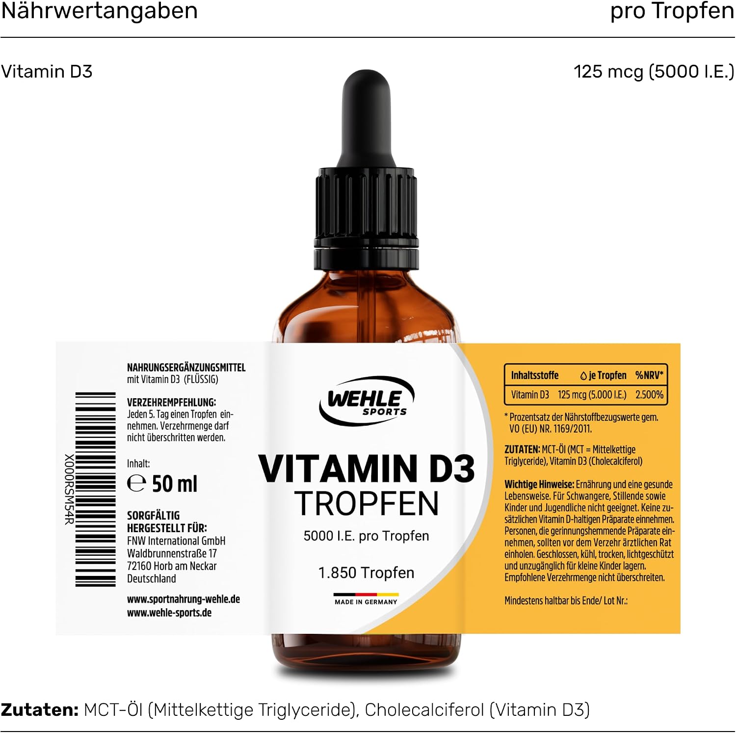 Thumbnail 2 de Vitamin D3 Tropfen 5000 IE Hochdosiert