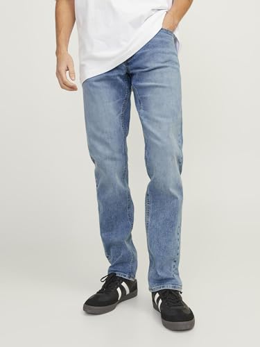 Detalle de Jack & Jones JJIGLenn JJOriginal Am 815 Noos: Vaqueros slim para hombre en Blue Denim 31W/32L