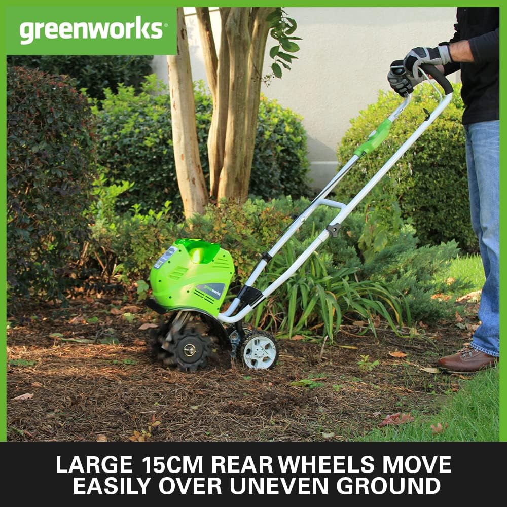 Thumbnail 4 de Greenworks G40TL Cordless Cultivator (Front Tine Tiller) – 25cm Working Width, Tool-Only for Greenworks 40V
