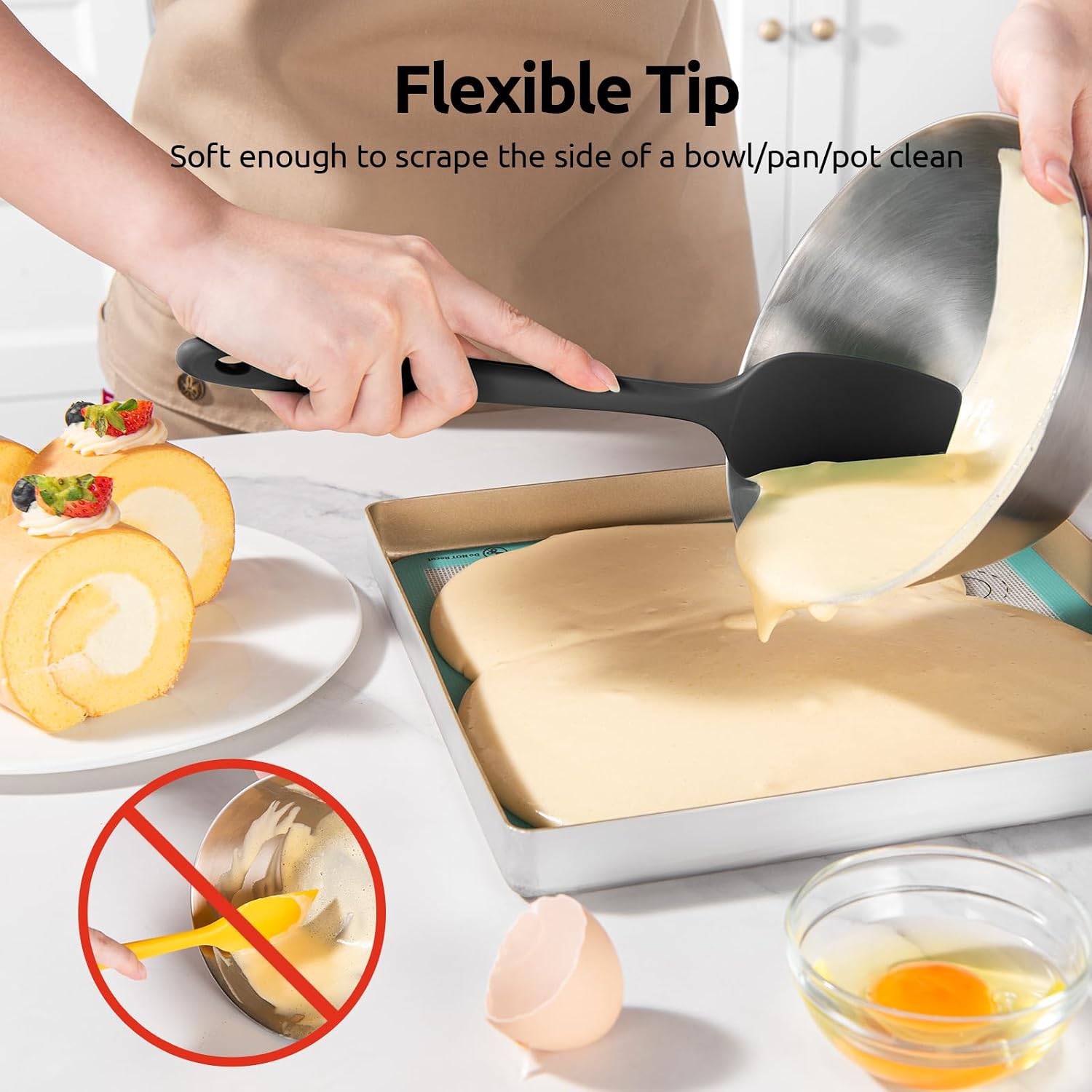 Thumbnail 3 de U-Taste Silicone Spatula Set 4pc, 315°C heat resistant