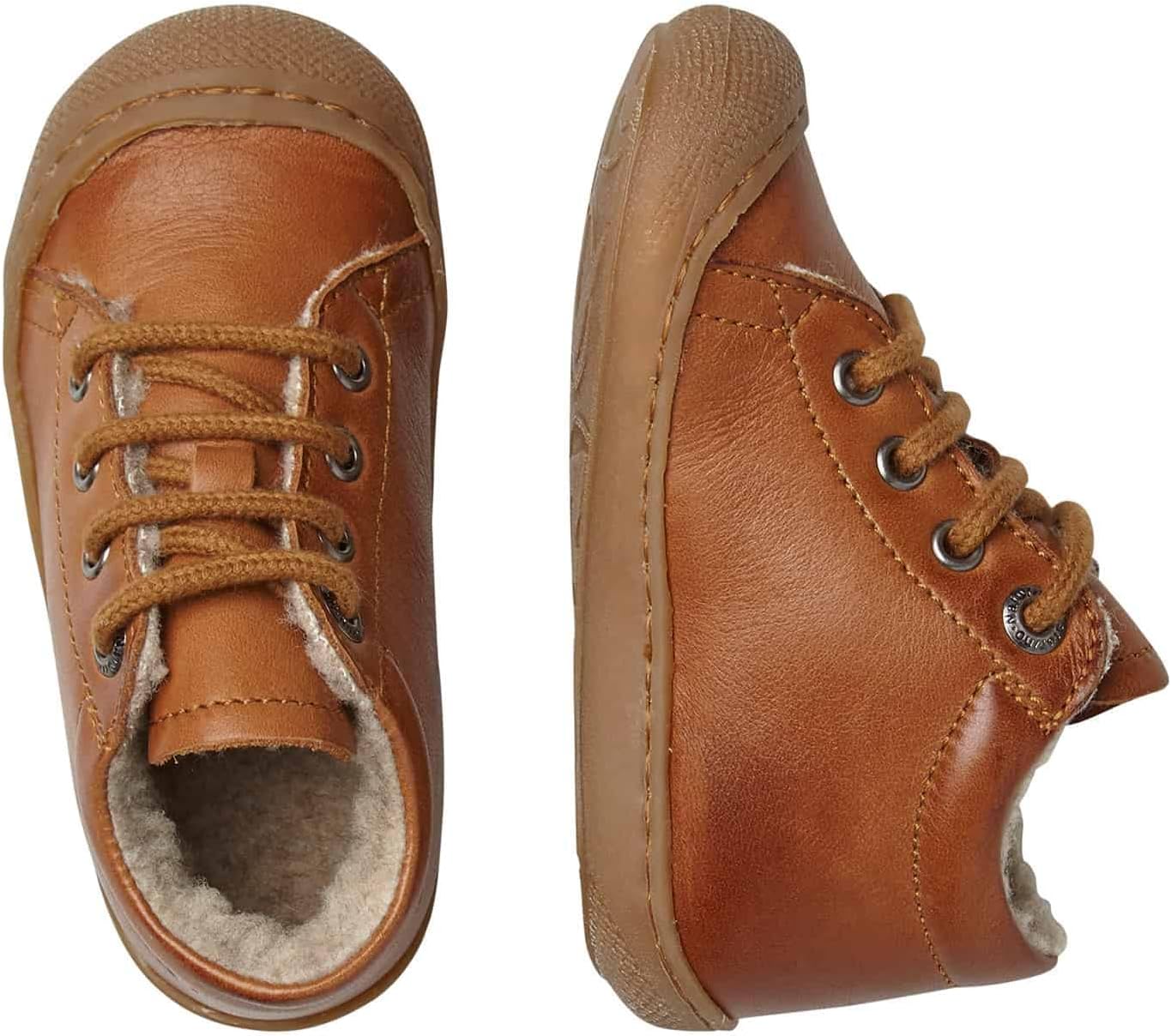Detalle de Naturino Unisex Kid's Cocoon First Walker Shoe: prima camminata in pelle con interni in lana